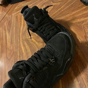 Black Cat Jordan 4 Big Kids